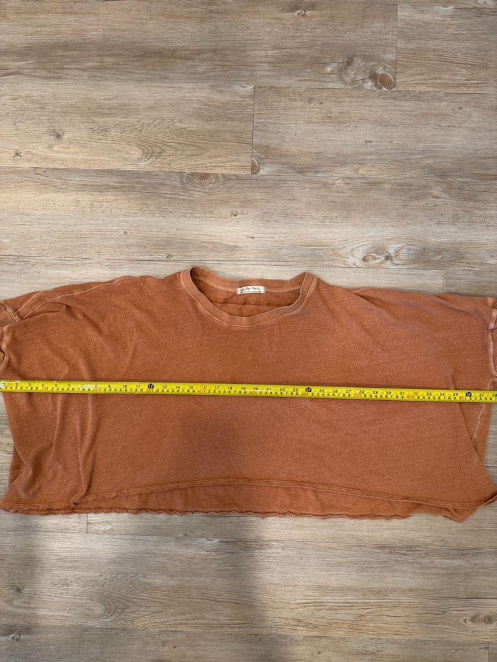 We The Free Cropped Raw-Hem Sweatshirt in Rust - Picture 5 of 5